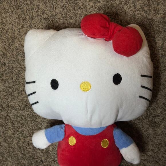 Sanrio HELLO KITTY 15.5" Cat Plush Doll Stuffed Animal Blue Red White By Fiesta - Picture 2 of 7